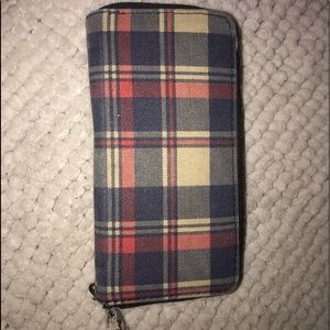 plaid wallet